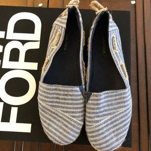Nautica denim espadrilles flats size 7.5